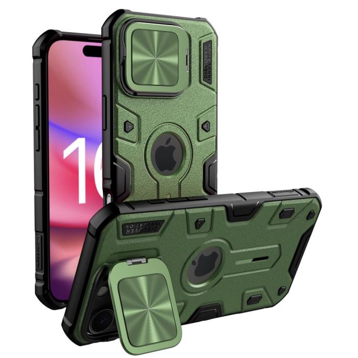 Bild 1, NILLKIN iPhone 16 Pro Max Skal Camshield Armor Grön