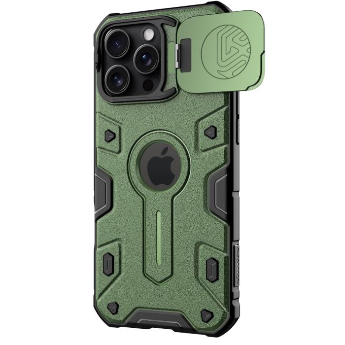 Bild 3, NILLKIN iPhone 16 Pro Max Skal Camshield Armor Grön