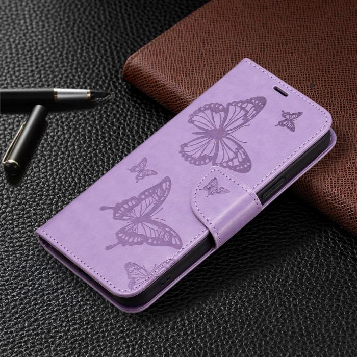 Bild 5, Xiaomi Redmi Note 12 Pro 5G Fodral Med Fjäril Tryck Lila