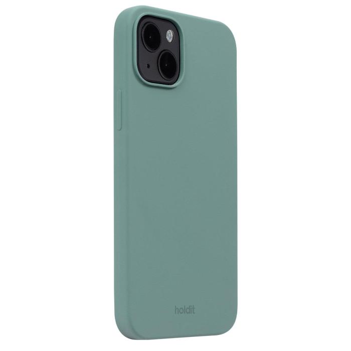 Bild 2, holdit iPhone 15 Plus Mobilskal Silikon Moss Green