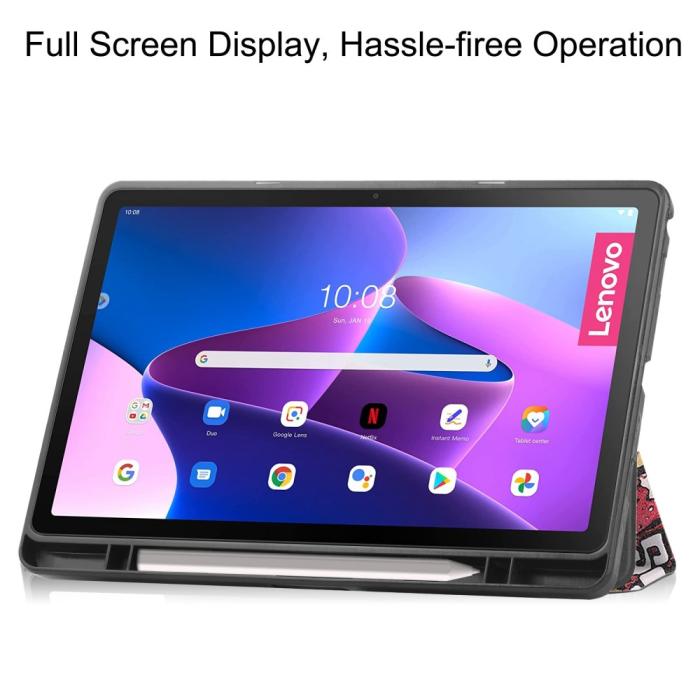 Bild 3, Lenovo Tab M10 Plus Gen 3 Fodral Tri-Fold Grafitti