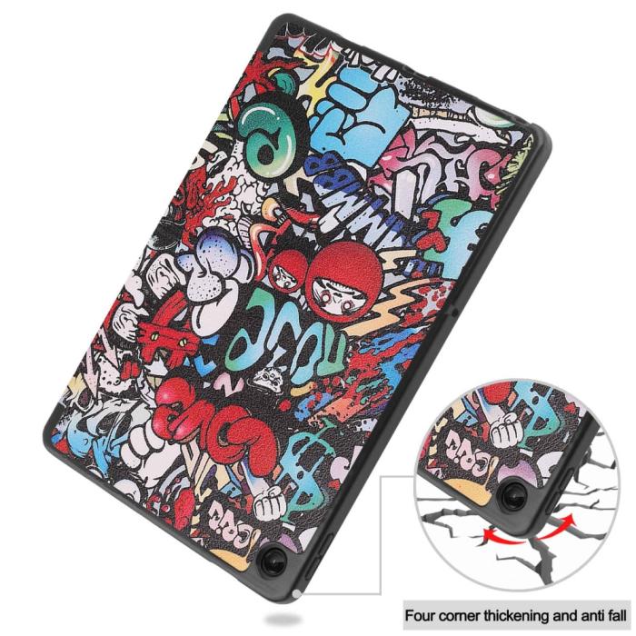 Bild 6, Lenovo Tab M10 Plus Gen 3 Fodral Tri-Fold Grafitti