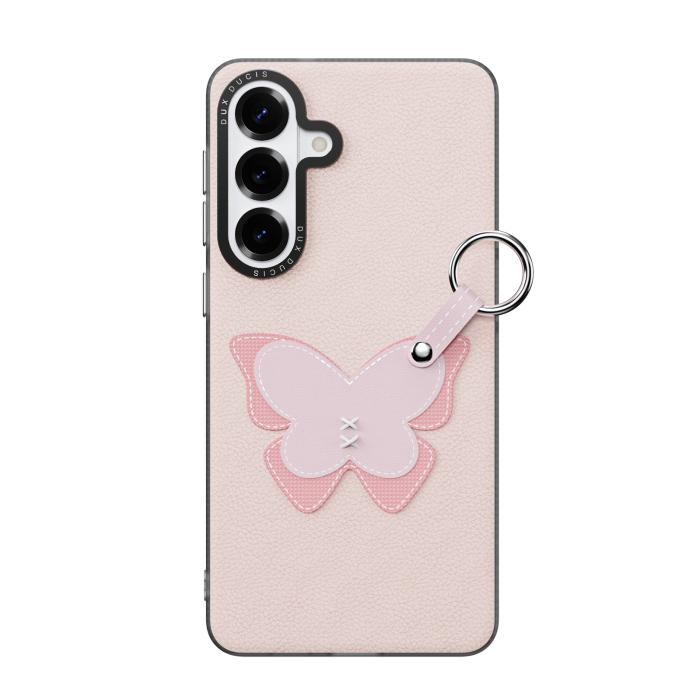Bild 2, DUX DUCIS Samsung Galaxy S26 Skal PU-Läder Fjäril Ljus Rosa