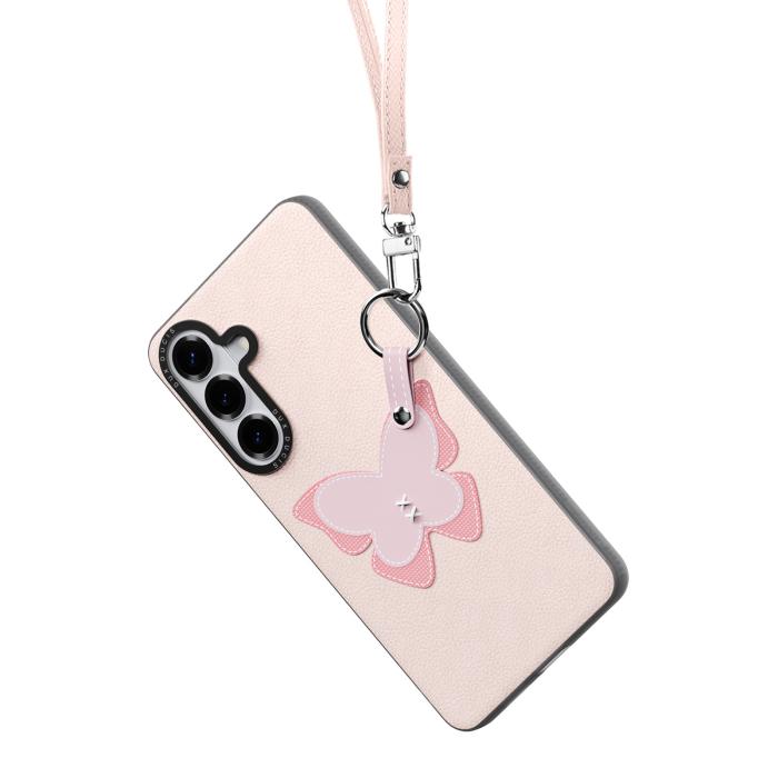Bild 3, DUX DUCIS Samsung Galaxy S26 Skal PU-Läder Fjäril Ljus Rosa
