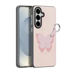 DUX DUCIS Samsung Galaxy S26 Skal PU-L&auml;der Fj&auml;ril Ljus Rosa