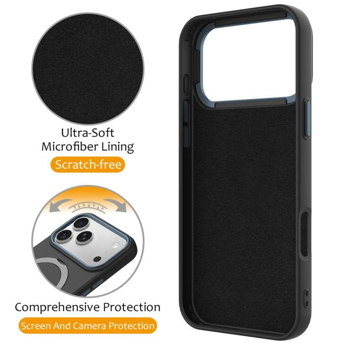 Bild 3, iPhone 17 Pro Max Skal MagSafe Kickstand Hybrid Svart