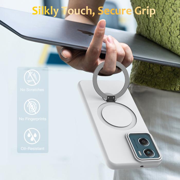 Bild 2, Motorola Moto G06/G06 Power Skal MagSafe Kickstand Hybrid Vit