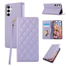 Samsung Galaxy S26 Plus Fodral RFID Rhombus L&auml;der Lila