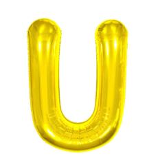 Bokstavsballong U 40 cm Guld