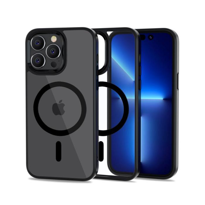Bild 1, Tech-Protect iPhone 14 Pro Max Skal MagSafe MagMat Svart/Transparent