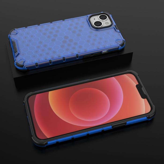 Bild 4, iPhone 15 Plus Skal Honeycomb Shockproof Blå