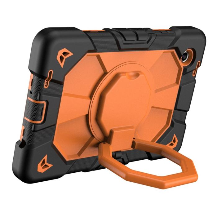 Bild 3, Galaxy Tab A11 Plus Skal Kickstand Shockproof Svart / Orange