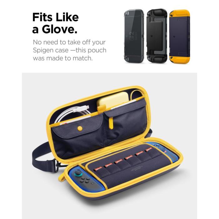 Bild 6, Spigen Nintendo Switch 2 Förvaringsväska Nano Pop Blueberry Navy