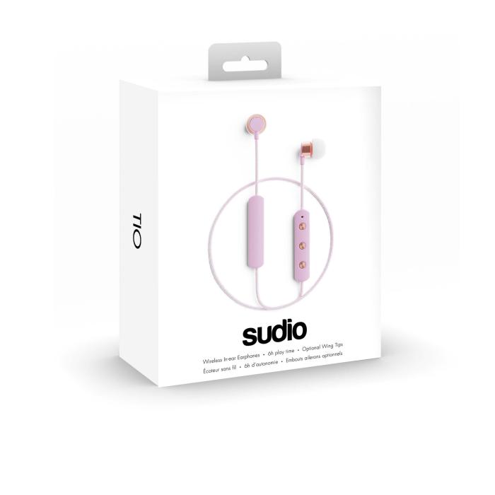 Bild 2, Sudio Hörlur TIO Trådlös In-Ear Mic Rosa