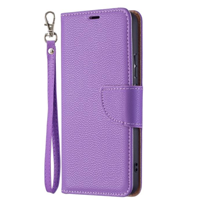 Bild 4, Samsung Galaxy S22 Plus Fodral Litchi Textur Läder Lila
