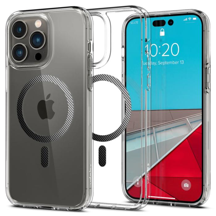 Bild 1, Spigen iPhone 14 Pro Skal Ultra Hybrid Mag MagSafe Kolfiber