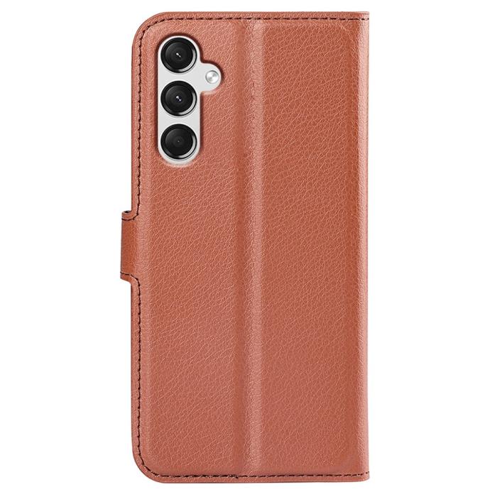 Bild 6, Samsung Galaxy A25 5G Fodral Litchi Läder Brun