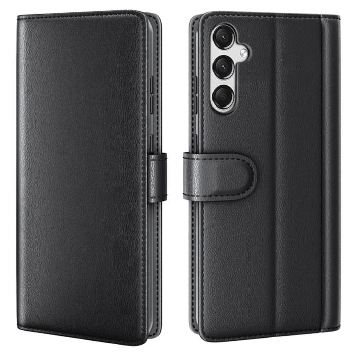 Bild 1, Samsung Galaxy A25 5G Fodral Premium Äkta Läder Svart