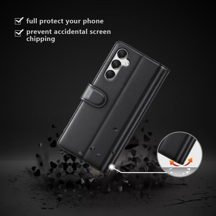 Bild 4, Samsung Galaxy A25 5G Fodral Premium Äkta Läder Svart