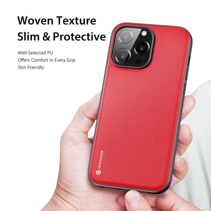 Bild 4, DUX DUCIS iPhone 14 Pro Max Skal FINO Nylon Röd