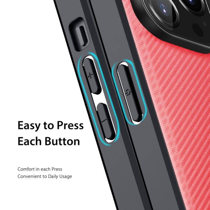 Bild 6, DUX DUCIS iPhone 14 Pro Max Skal FINO Nylon Röd