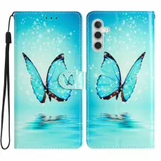 Samsung Galaxy S25 Plus Fodral Med Tryck Bl&aring; Fj&auml;ril