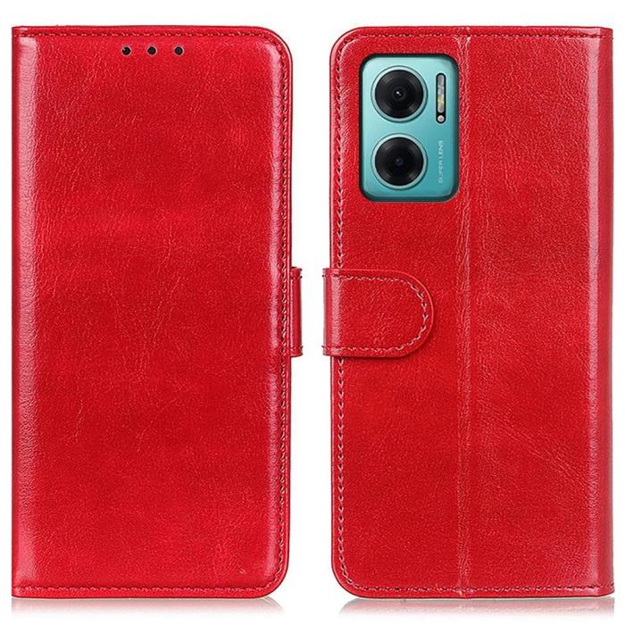 Bild 1, Xiaomi Redmi 10 5G Fodral Crazy Horse Röd