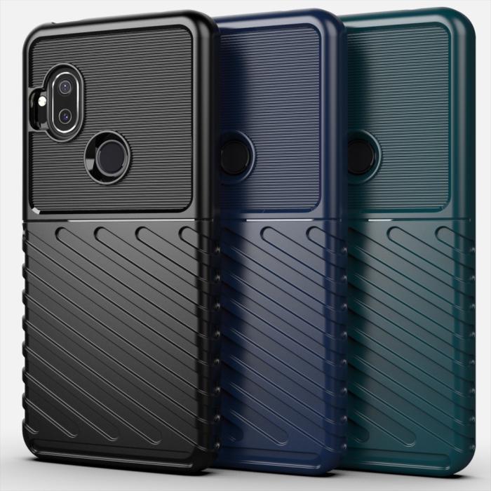 Bild 3, Motorola One Hyper - Twill Textur Skal - Svart