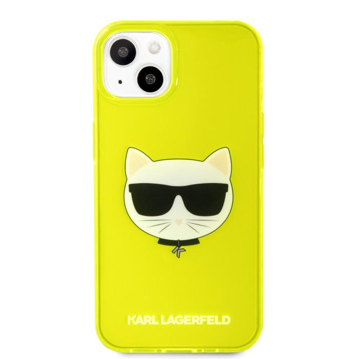 Bild 2, Karl Lagerfeld iPhone 13 Skal TPU Choupette Fluorescent Gul