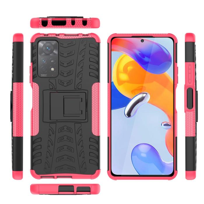 Bild 6, Xiaomi Redmi Note 11 Pro 5G Skal Stöttåligt med Stöd Rosa