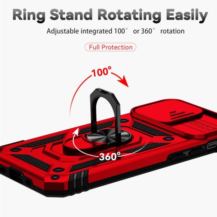 Bild 4, iPhone 14 Plus Skal CamShield Hybrid Ring Röd