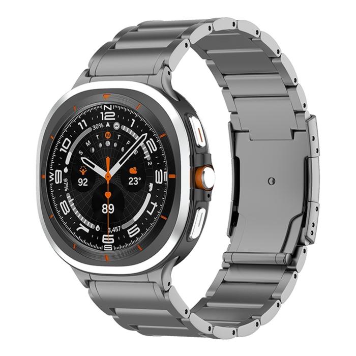 Bild 2, Samsung Galaxy Watch 8 46/44/40 mm Armband Metall Grå
