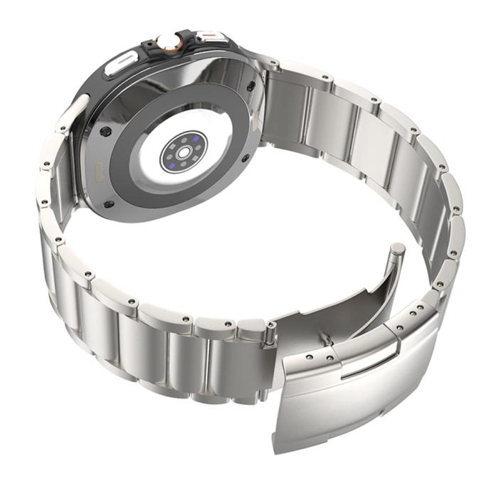 Bild 4, Samsung Galaxy Watch 8 46/44/40 mm Armband Metall Grå