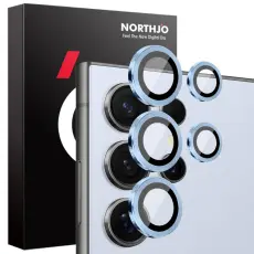 NORTHJO Galaxy S25 Ultra Linsskydd H&auml;rdat Glas Bl&aring;