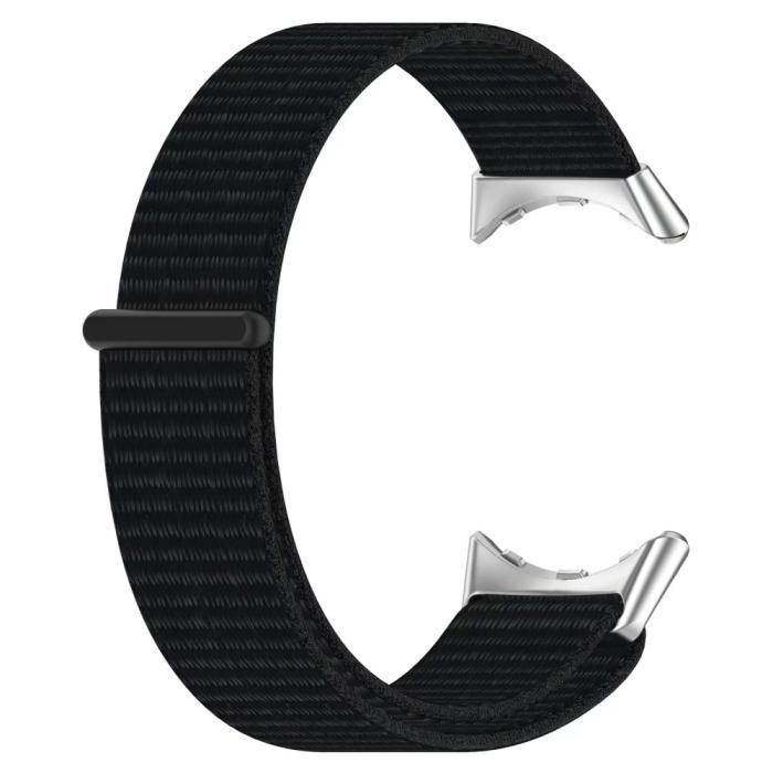 Bild 1, Google Pixel Watch / Watch 2 Nylon Loop Armband Svart