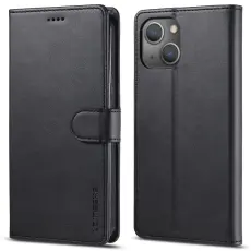 LC.IMEEKE iPhone 15 Fodral Läder Svart