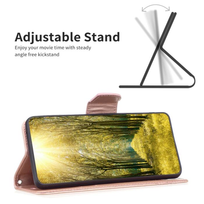 Bild 3, Xiaomi Redmi Note 12 Pro 5G Fodral Med Fjäril Tryck Roséguld