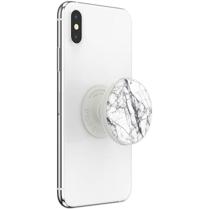 Bild 8, PopSockets Avtagbart Grip Ställfunktion LUXE PopMirror Mirror Dove Marble Gloss