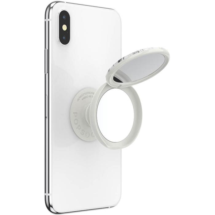 Bild 9, PopSockets Avtagbart Grip Ställfunktion LUXE PopMirror Mirror Dove Marble Gloss
