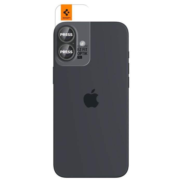 Bild 2, Spigen iPhone 16 / 16 Plus 2-PACK Optik.tR 