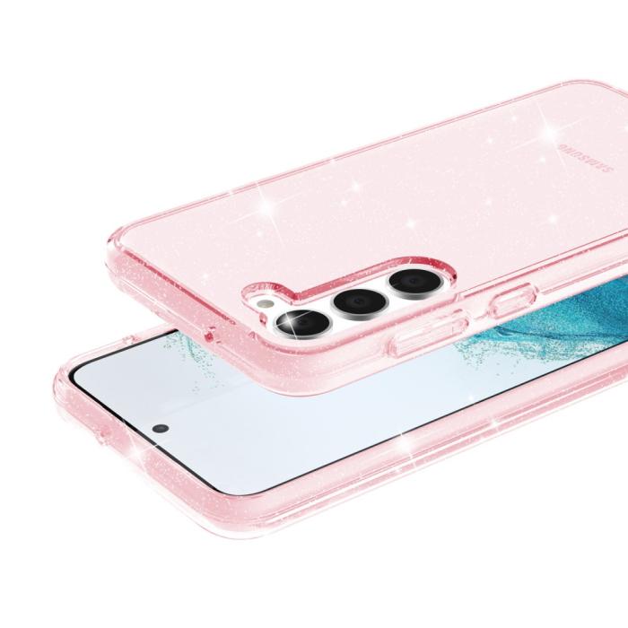 Bild 4, Samsung Galaxy S23 Skal Glitter Hybrid Rosa