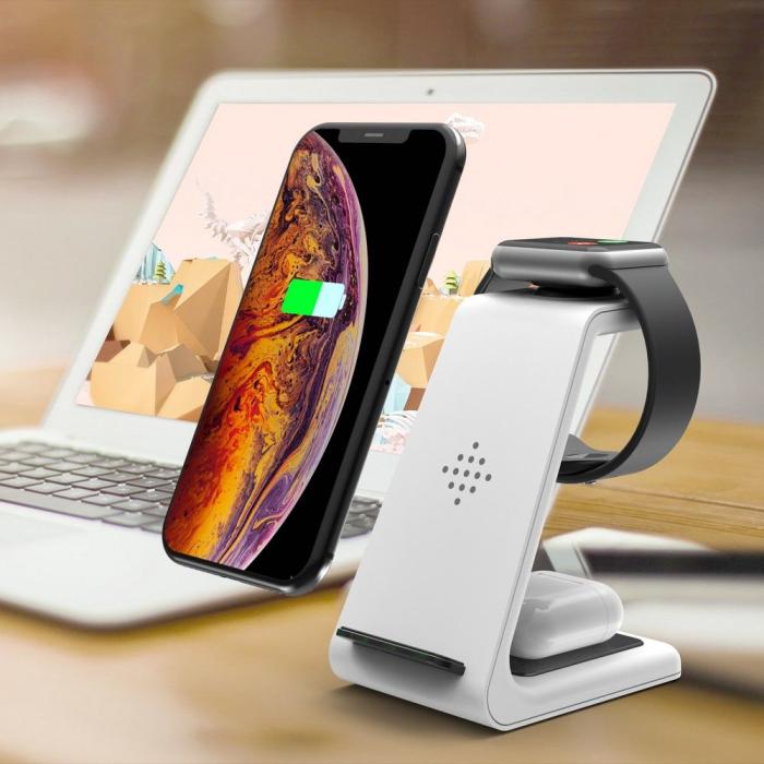 Bild 5, Tech-Protect 3in1 Trådlös Laddare Apple Vit