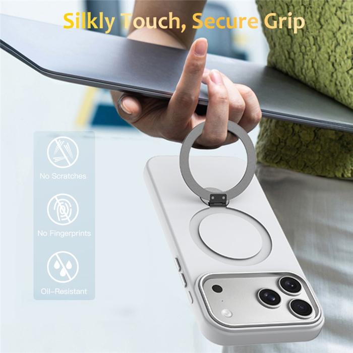 Bild 2, iPhone 17 Pro Max Skal MagSafe Kickstand Hybrid Vit