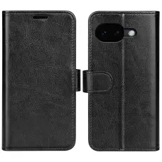 Google Pixel 10a Fodral Crazy Horse L&auml;der Svart