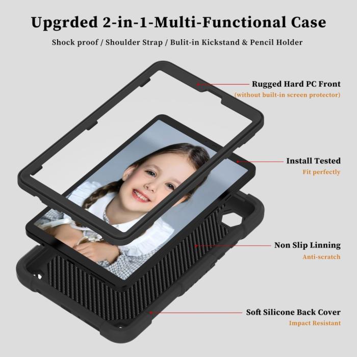 Bild 2, Samsung Galaxy Tab A9 Fodral Butterfly Shockproof Hybrid