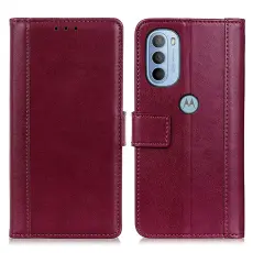 Motorola Moto G31 / G41 Fodral Läder Vinröd