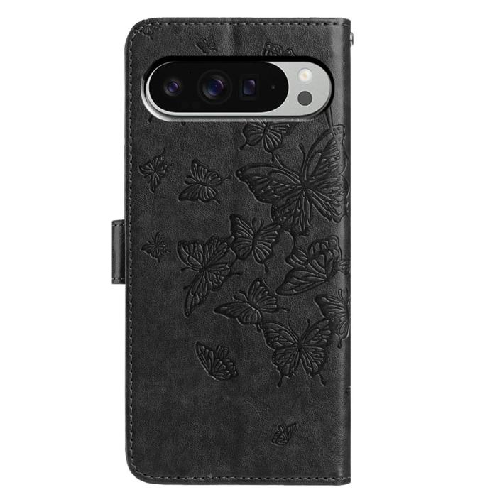 Bild 5, Google Pixel 10 Pro XL/ 9 Pro XL Fodral Fjäril Tryck Svart