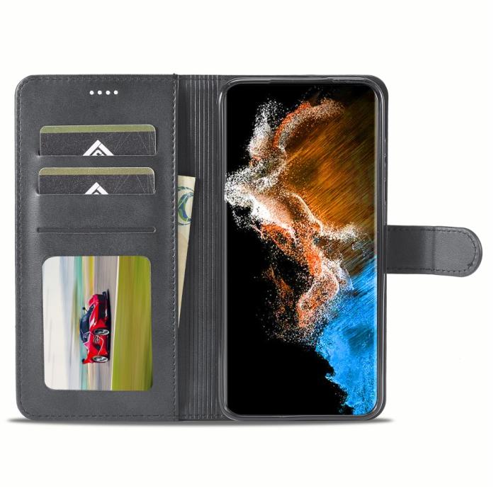 Bild 2, LC.IMEEKE Samsung Galaxy S24 Plus Fodral Läder Svart
