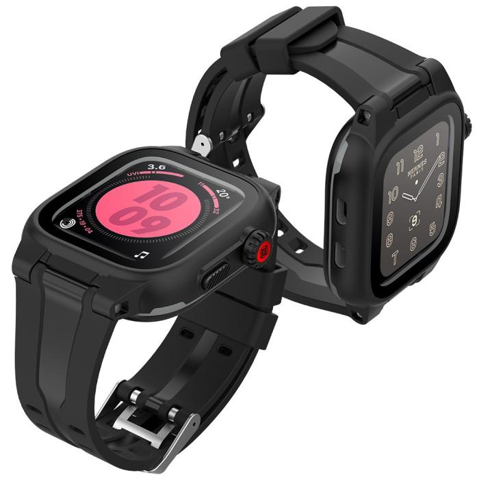 Bild 1, ShellBox Armband Apple Watch 42 mm Vattentätt Skal Svart