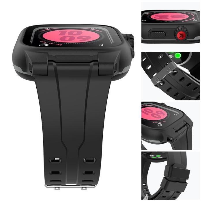 Bild 4, ShellBox Armband Apple Watch 42 mm Vattentätt Skal Svart